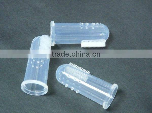 2013 Lovely eco silicone baby teeth finger brush