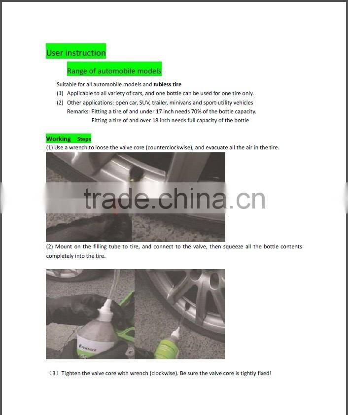 Auto Tire /Tyre sealant repair kit