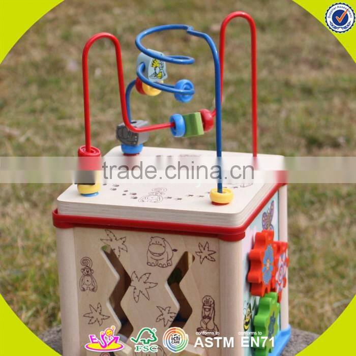 2017 New design wooden beads game cube wooden beads game mini wooden beads game W11B132
