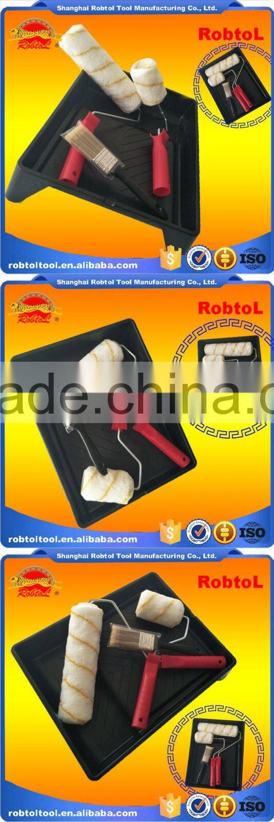 4 in 1 set 9" wall paint roller brush sleeve wall decor decorative art tool