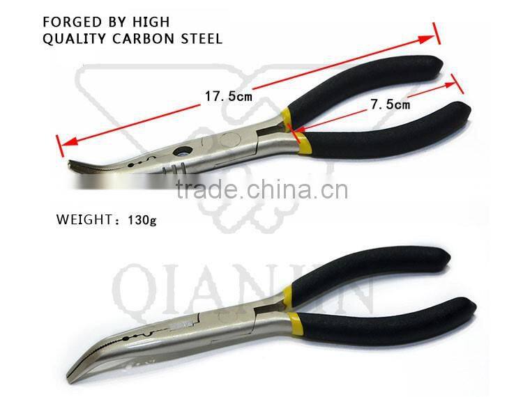 QJF-J30 Stainless steel fishing plier with dipped handle