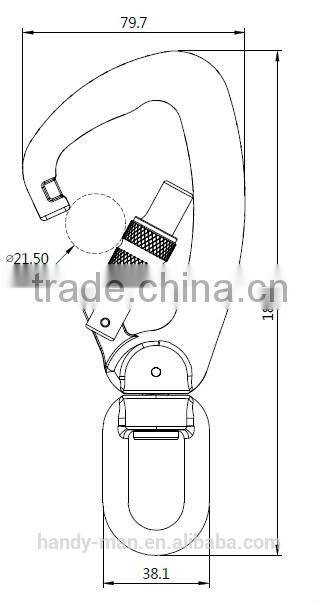A304KSG Metal Aluminum Swivel Load Snap Screw Lock Hook