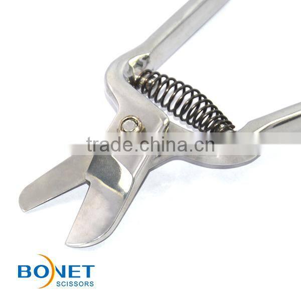 SGA0019 5" gardening tool small stainless steel pruner scissors with spring