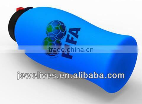 Factory hot sale silicone gym sports drink water bottle with straw