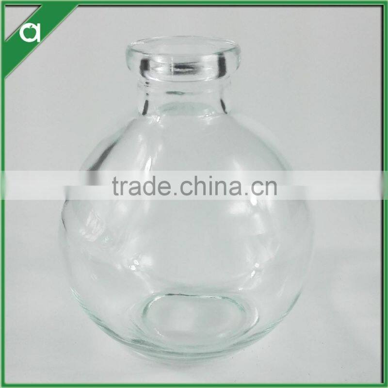 round ball glass bottle for 150ml reed diffuser with glass stopper H8.8CM,D7.6CM