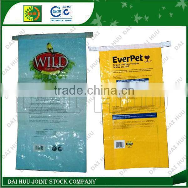 PP woven bag with tape seal BOPP