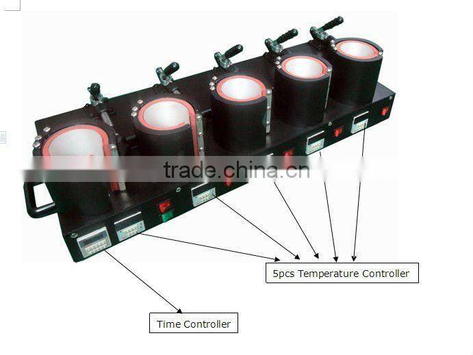 All in one 5 mugs machine sublimation