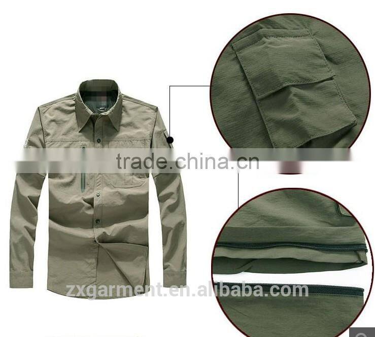 ZX Wholesale Fishing Shirts/Tournament Fishing Shirts/Vented Fishing Shirts/mens long sleeve shirts In Custom Design