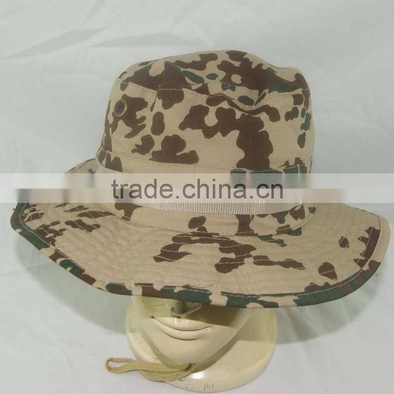 Custom camouflage bucket Wide-brimmed fedora hat fisherman cap