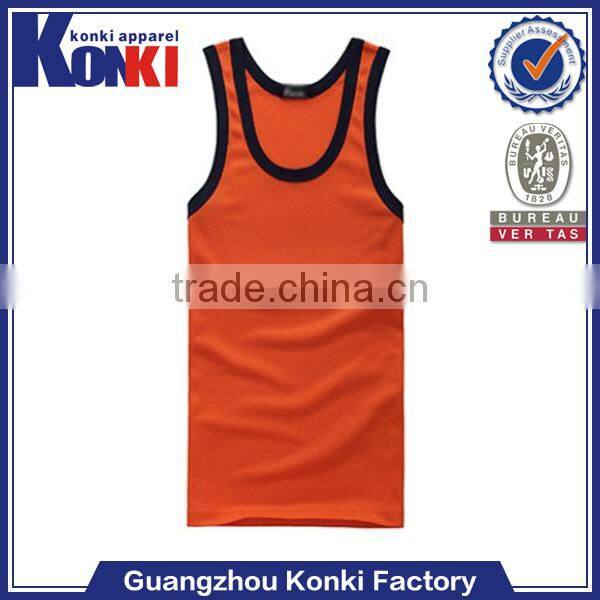 Wholesale 100 cotton fitness tank top follow your own design and logo