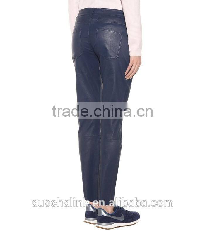 new arrival winter high quality female black skinny leather trousers