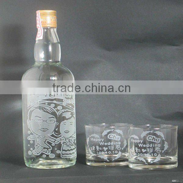 laser engraved beer glass