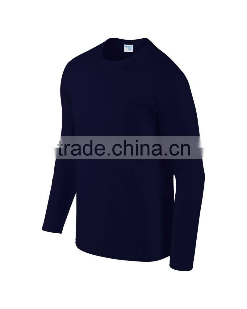 100% cotton men's long sleeve sweatshirt wholesale, autumn/spring t-shirt custom wholesale