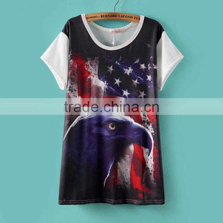 Custom fashion t shirt - 2016 latest fashion T shirt designs for women wholesale