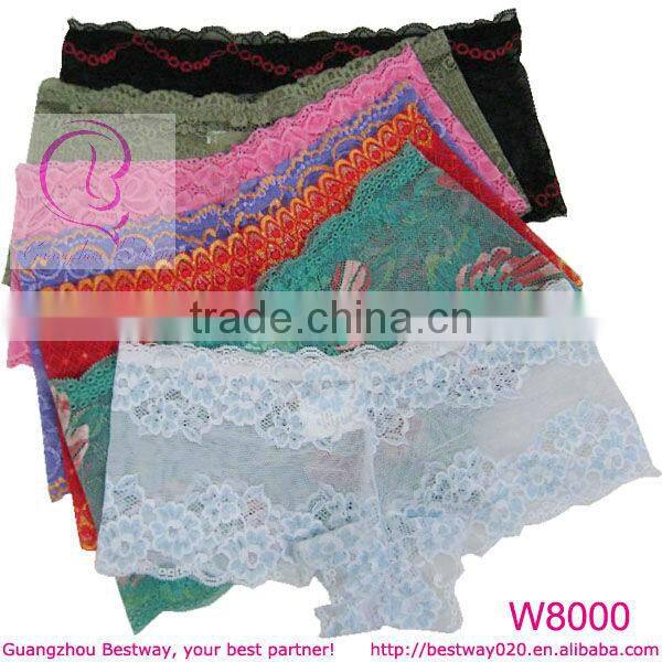 Hot sale sexy transparent lace short underwear