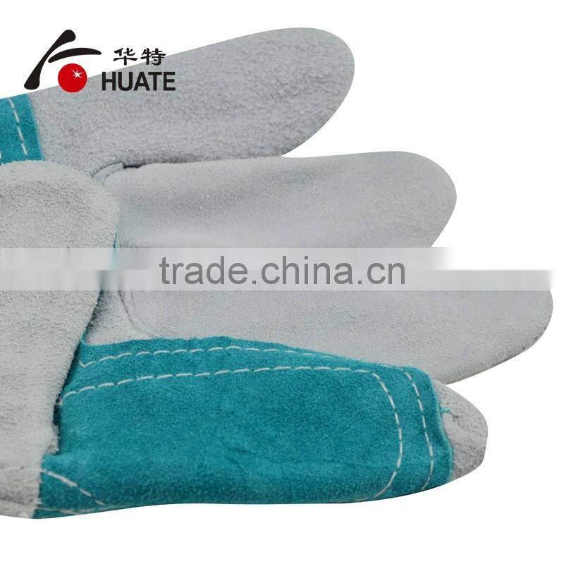 High quality cow leather palm safety gloves