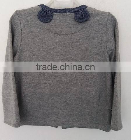 2016 baby boys grey knitted long sleeve coat for Autumn