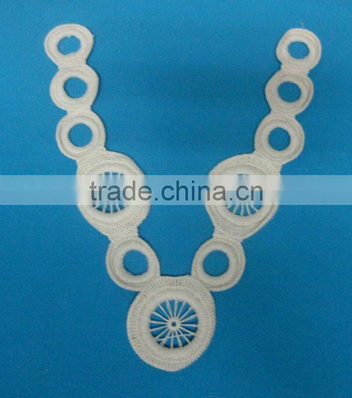 crochet neck patch, neck trim, neck lace