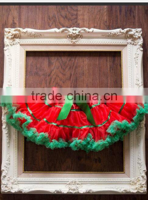 Children christmas gifts for little baby pettiskirt and long sleeve shirt with christmas tree baby outfit