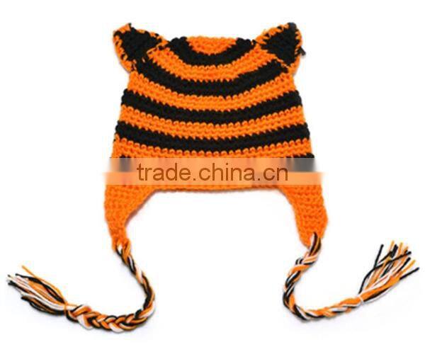Funny animal shaped crochet kids hat cat ear hat