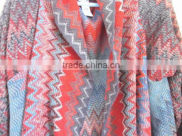 china lady sweater poncho