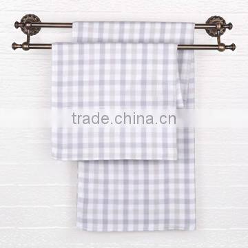 Wholesale Custom Plaid design Hotel Towel Set