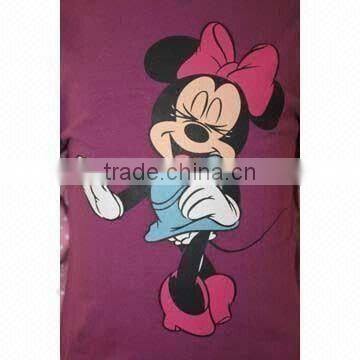 Children's Long-sleeved T-shirt with Printing on Chest, Made of 100% Cotton Single Jersey