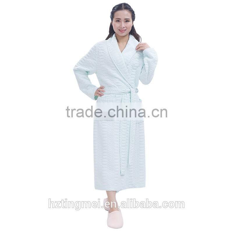 Women shawl collar wholesale egyptian cotton bathrobe