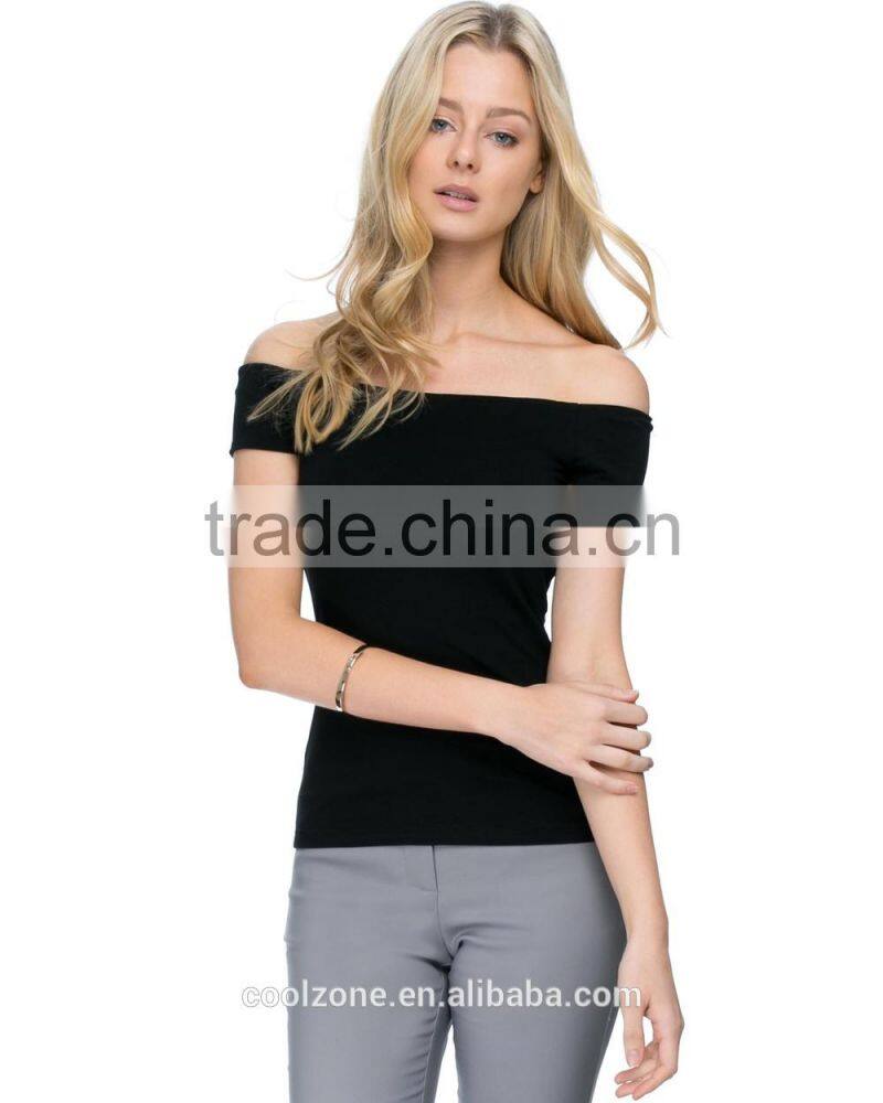 Trade assurance off-the-shoulder design lady top wholesale women top selling products 2015