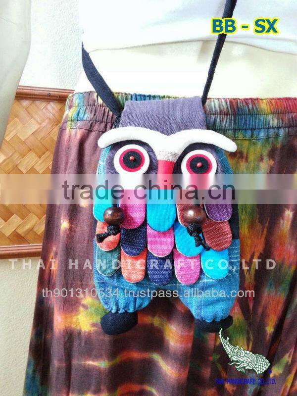 Hill Tribe shoulder bag Patchwork Fabric OWL