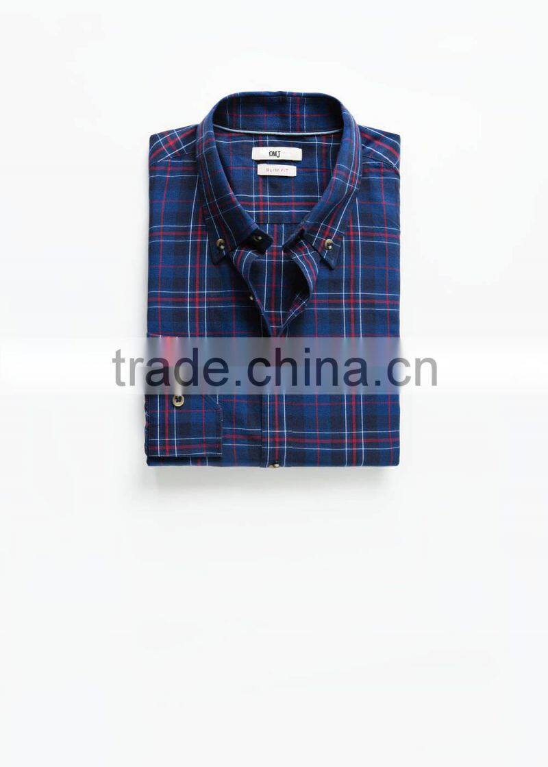 Latest slim-fit plaid shirt designs for men
