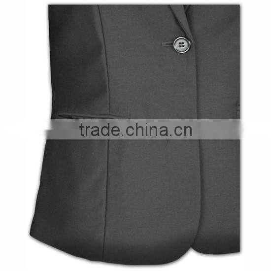 two button good quality anti-wrinkle customizable womens suit nice black suits for women