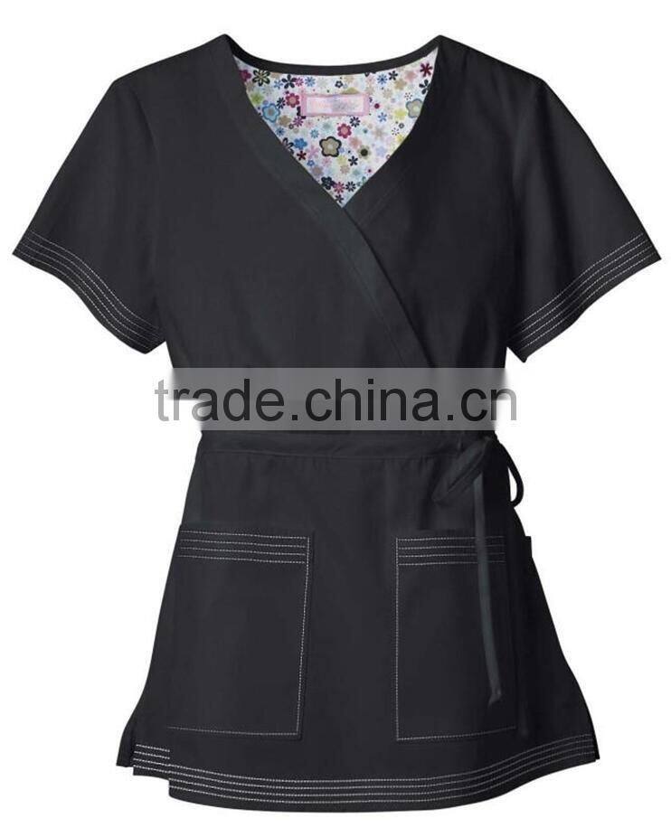 New hospital fashinable nurse uniform designs medical scrubs for ladies