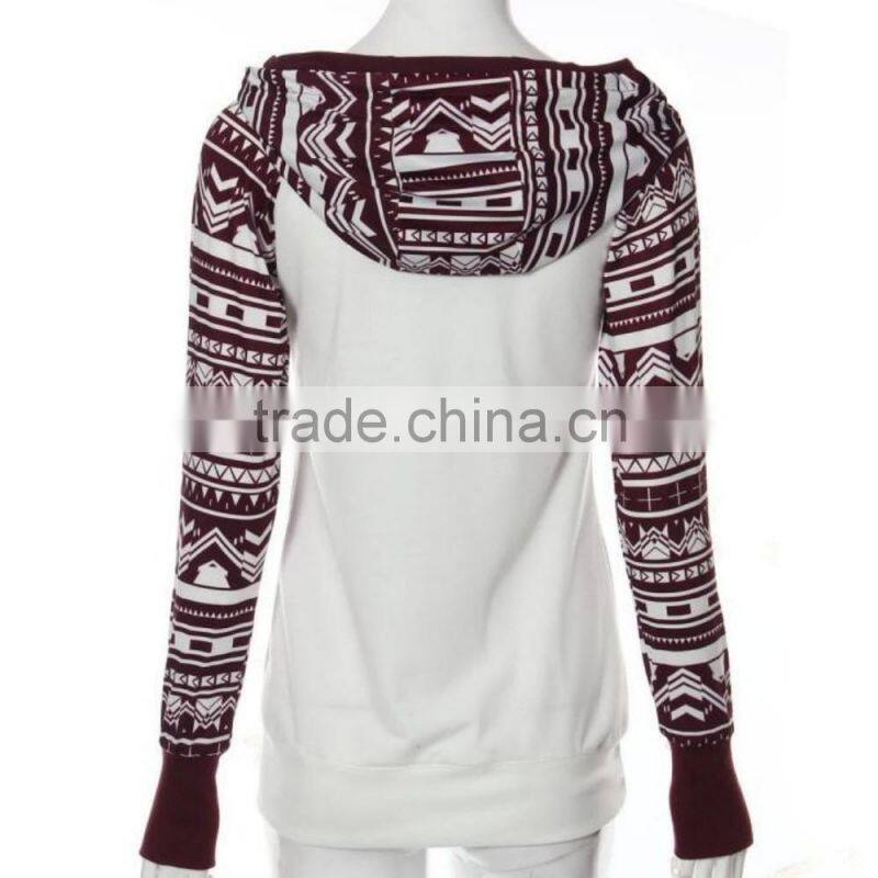 Oversized Women Fashion contrast color Pullover Sweatshirt Hooded Top Hoodie
