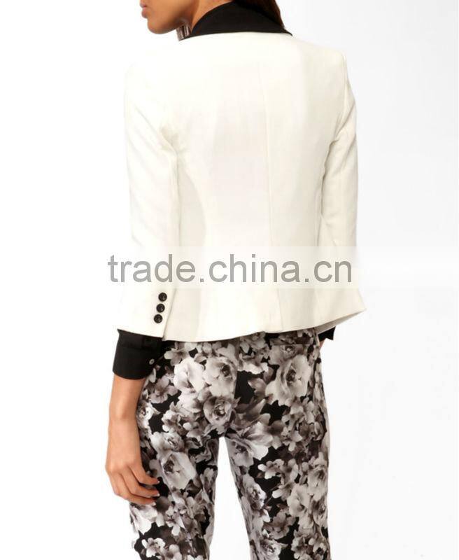 Women's Contrast Lapel Blazer