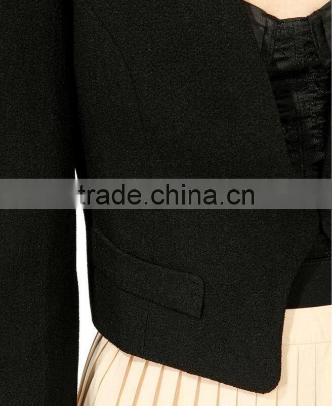 Women's Cropped Textured Blazer