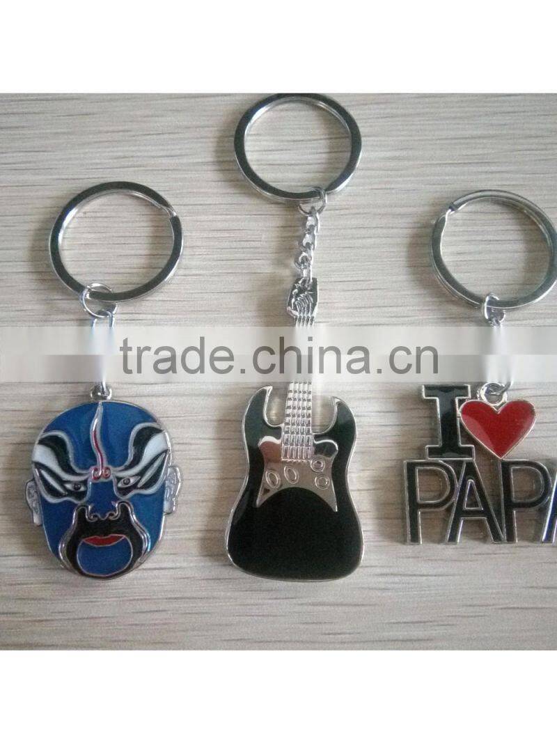 Promotional cheap zinc alloy customized printing key chain