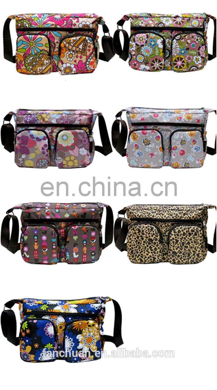 London Casual Vintage Nylon Printed Outdoor Satchel