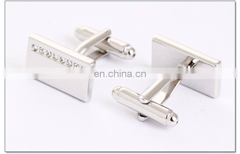 2015 HOT shirt Silver cufflinks for mens gifts Brand cuff Crystal cuff links