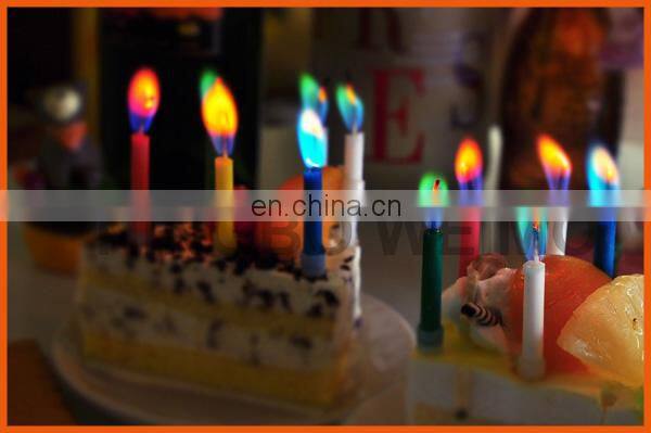 Various shining Color flame candle