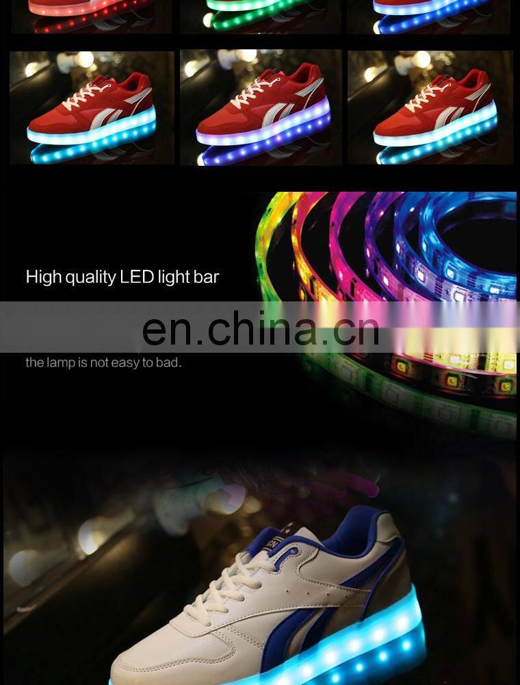 Wholesale latest fashion night club shoes for men Rechargeable Light Up LED Shoes Sneakers
