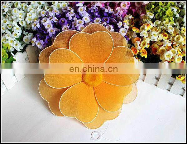 Red double layer Nylon flower