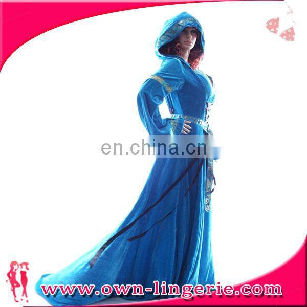 elegant renaissance long dress female costume halloween costume