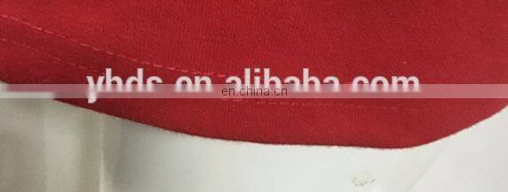 2016 LADY'S popular red v-neck polo t-shirt with white stripped collar