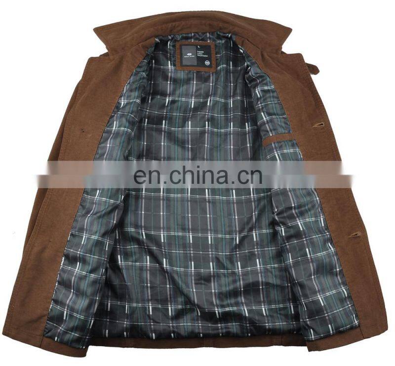 2015 fashion spring cotton classic style man business suit coat long