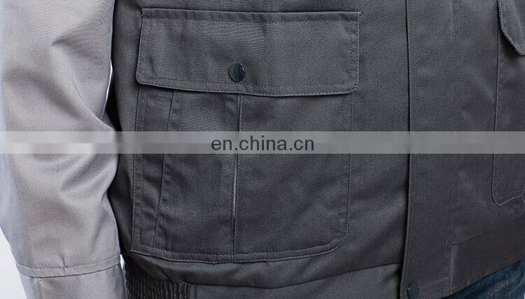 Customized Spring/Autumn Cotton Lapel Work Clothing Labor Uniform with Full Sleeve for Man