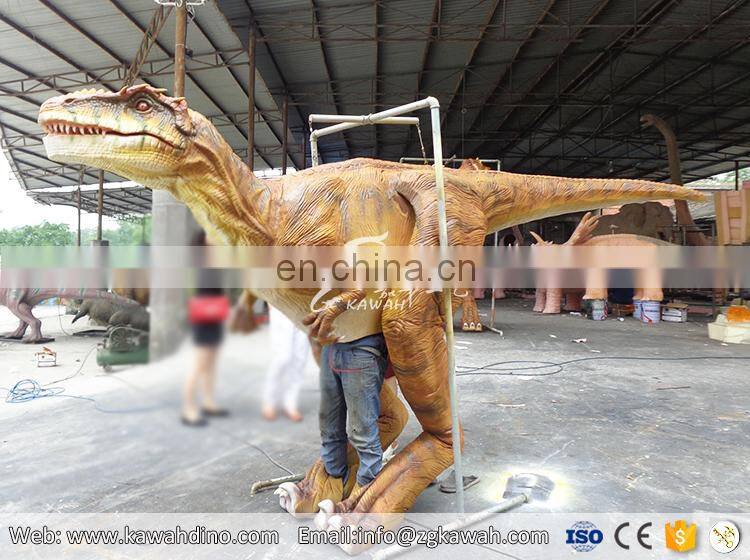 Lifelike Adult Walking Velociraptor Costume For corporate Events