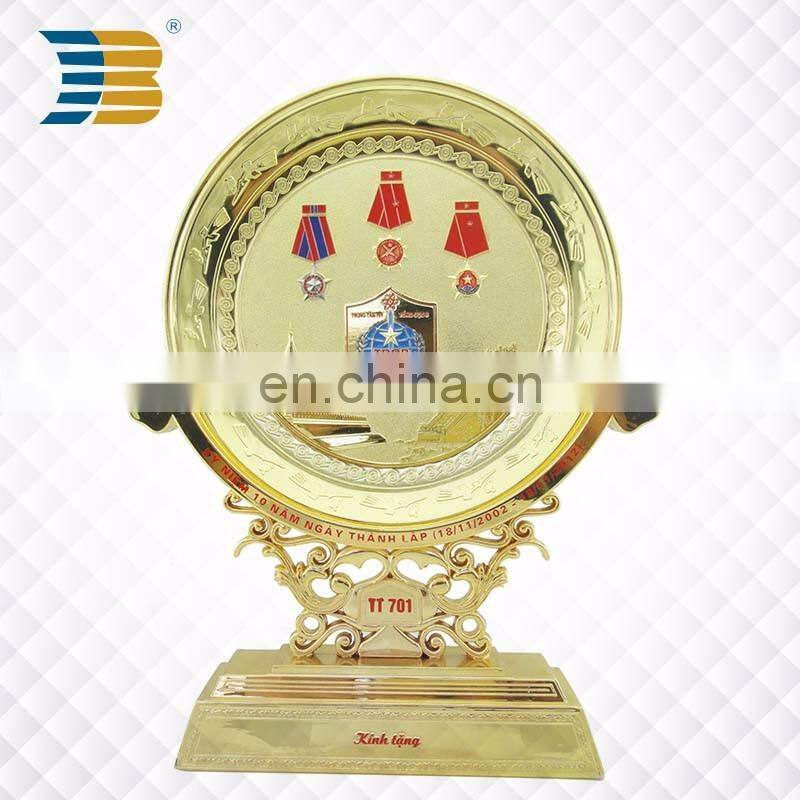 New custom vietnam anniversary souvenir metal plate