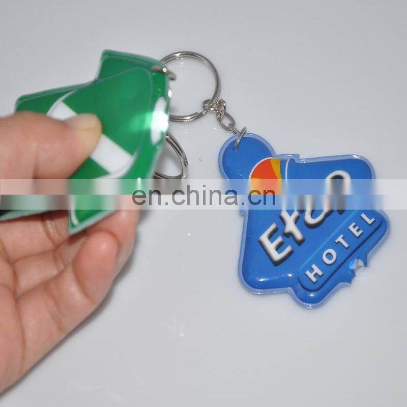 Christmas decoration high quality cheap promotion PVC custom promotional keychain