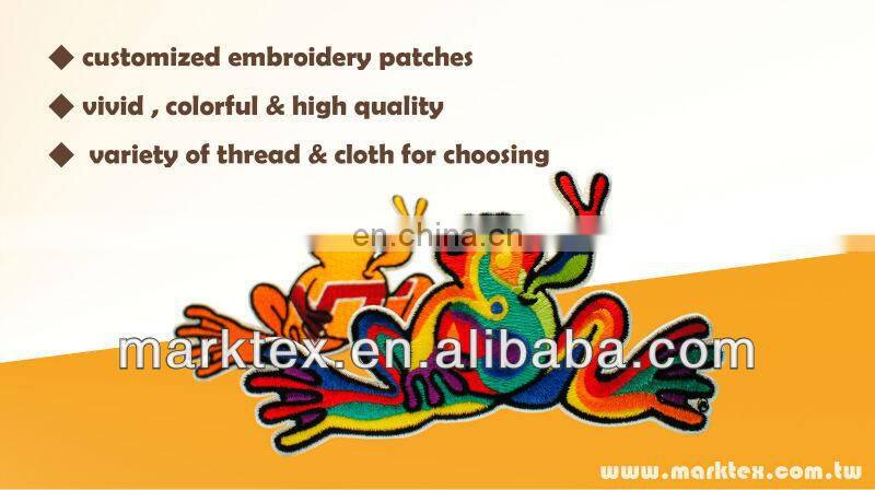 Embroidered brand logo custom embroidery patches sew on / iron for clothing